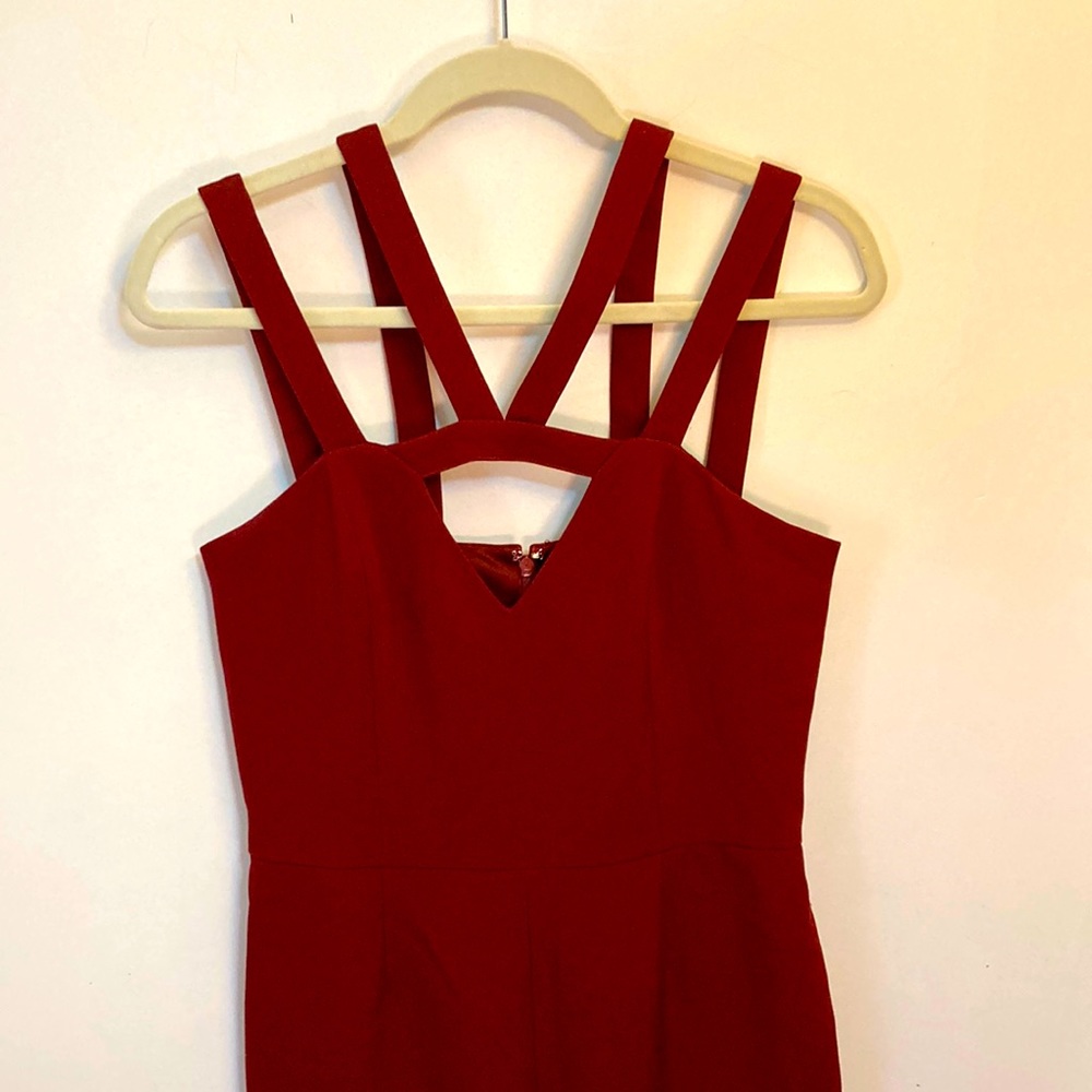Express Dark Red Jumpsuit